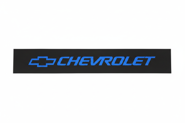 Blue Lettering W Blk Background Vinyl Sticker