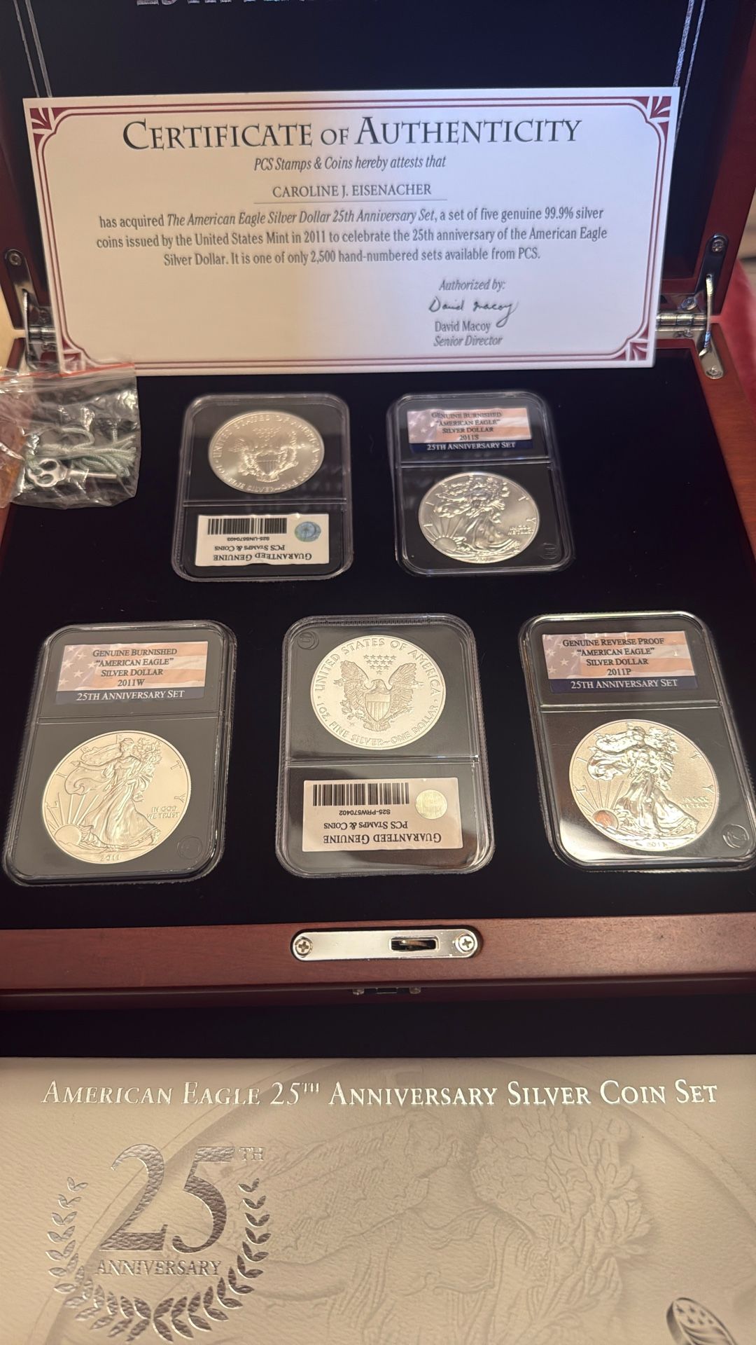 The American Eagle Silver Dollar 25th Anniversary Silver Dollar Set