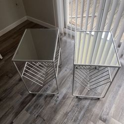 Mirror Side Tables Set Of 2