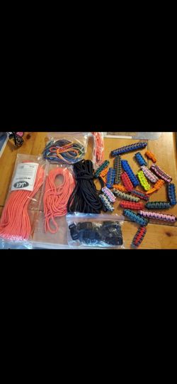 Paracord Bracelet Lot with Cord and Buckles