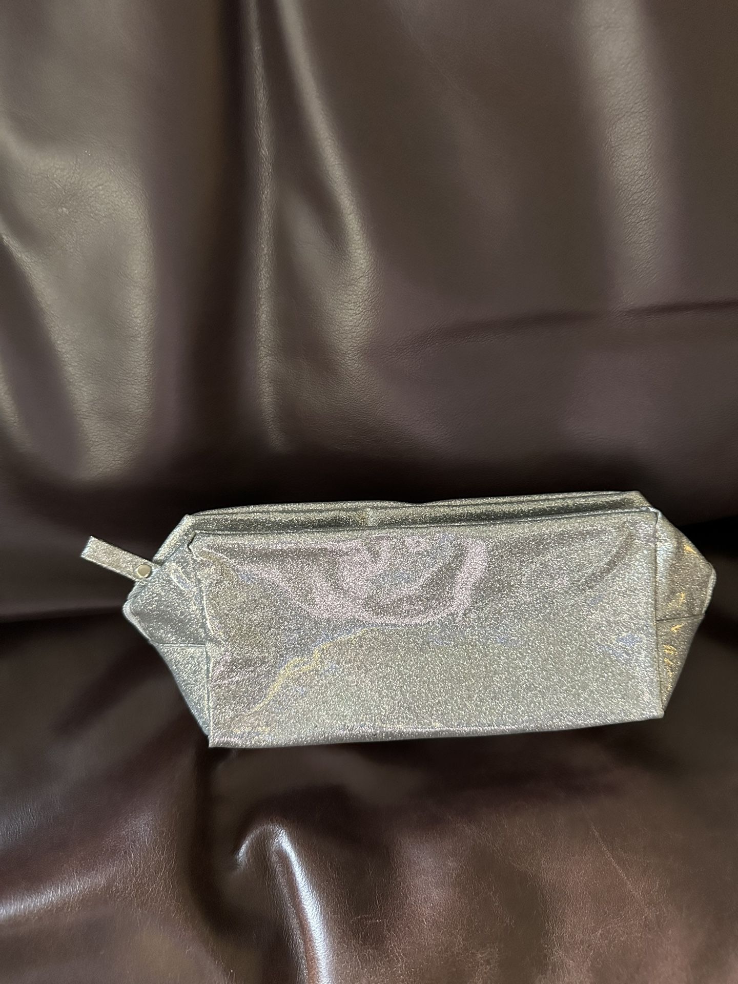 NEW Silver Glitter Cosmetic Bag / Pouch