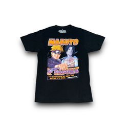 Naruto Shippuden & Sasuki "I've Never Given Up.." t-shirt men’s medium 