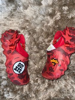 Red Bape Crocs size 8