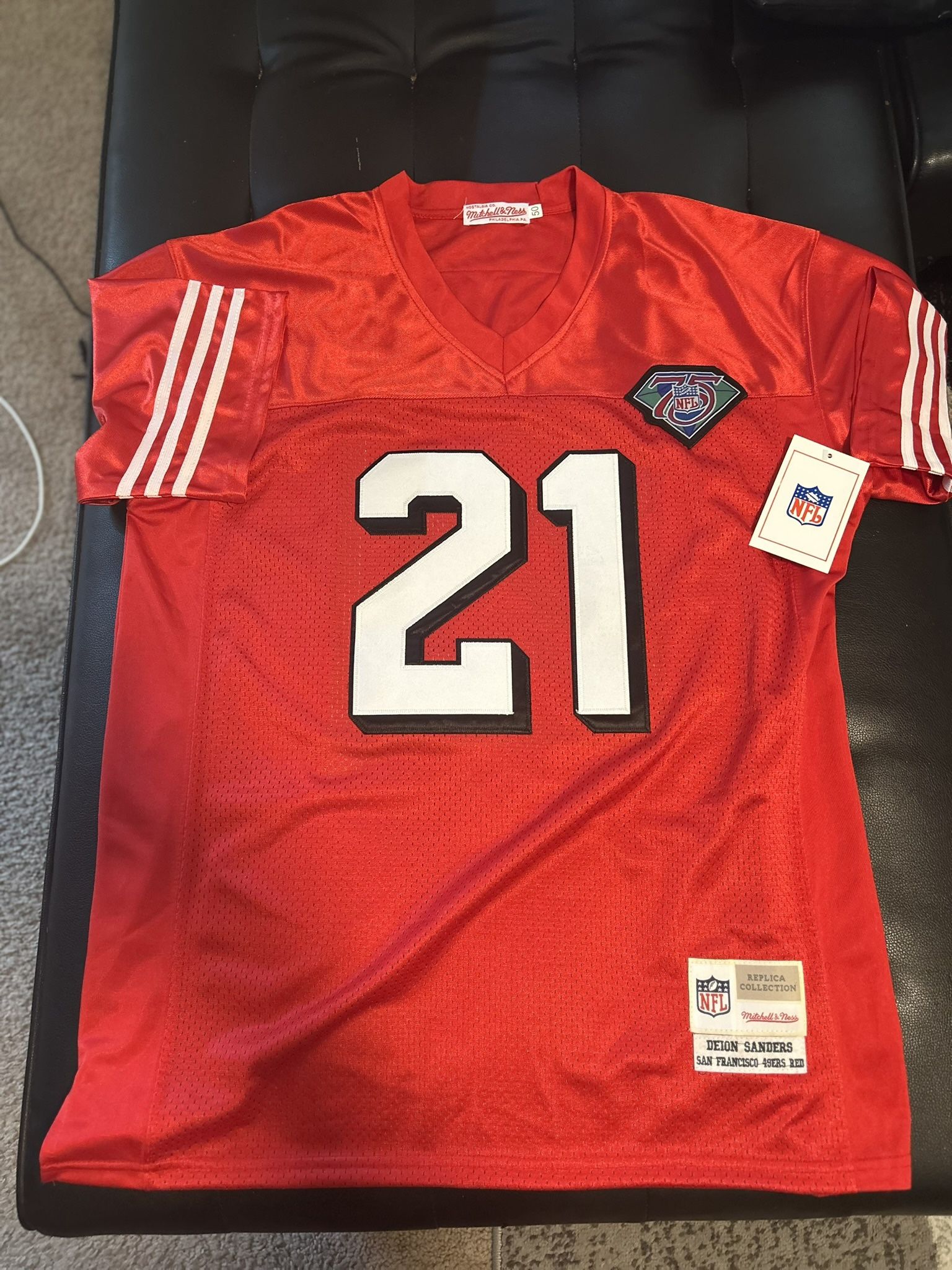 Men Deion Sanders 49ers Jersey Large