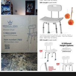 Medicail King Shower Chair New In Box


Elevate your bathroom's functionality with the Medical king Shower Chair 3 Piece Set, designed for optimal com