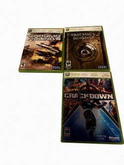 Xbox 360 Chrome Hounds, Condemned 2 Bloodshot & Crackdown - Complete in Box