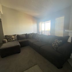 Charcoal Grey Sectional Couch