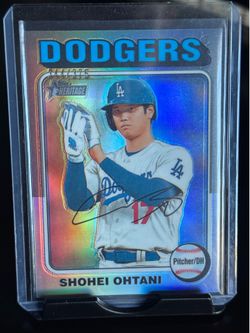 2024 topps heritage chrome silver refractor #371 Shohei Ohtani /375