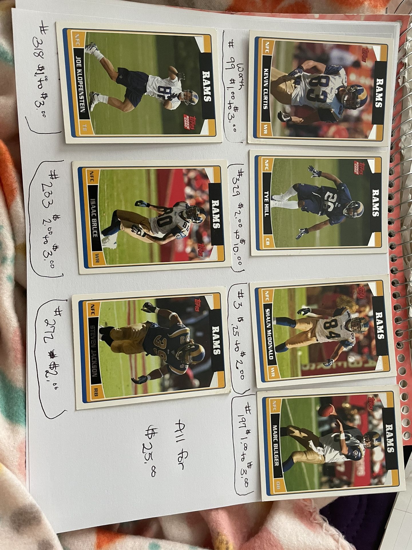 Rams Football Cards