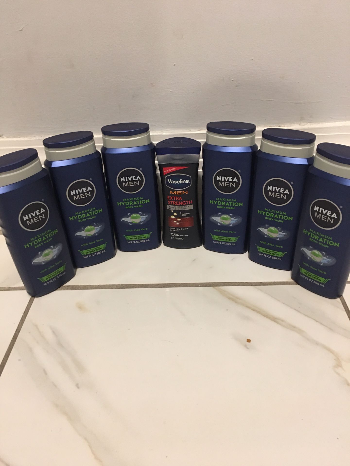 Nivea Men Body Wash/ Vaseline Men Lotion 