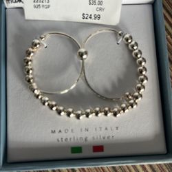 Sterling Silver Beaded Bracelet 