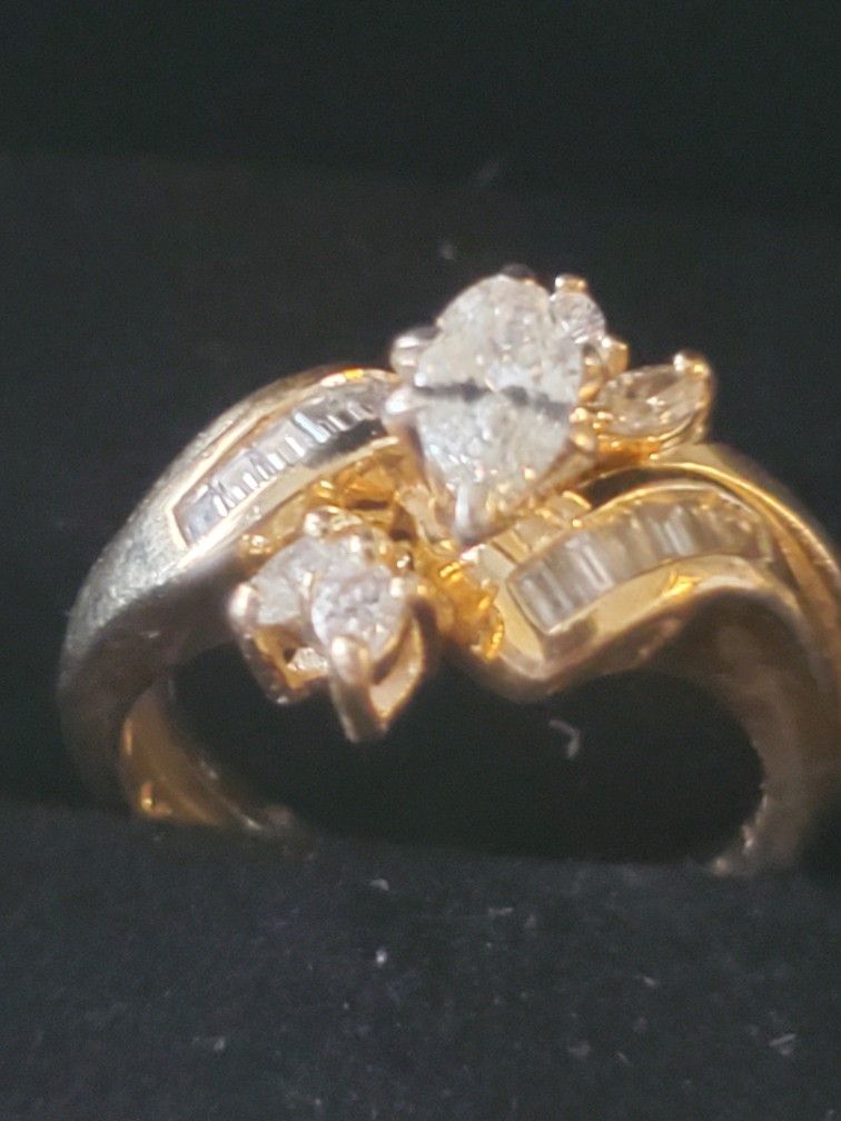2 Carat 3/4 Baguette Diamond Engagement Ring