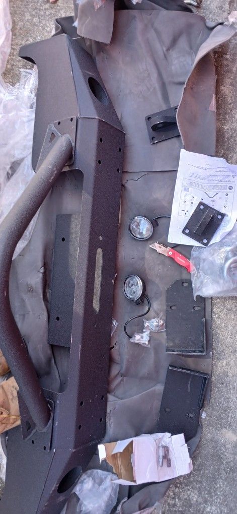 For 19 84 TO 2OO1 Jeep Cherokee XJ MJ Front Bumper Assembly With Winch Plate & Light