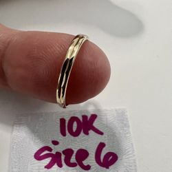 10K Solid Gold Ring For Wedding Size 6