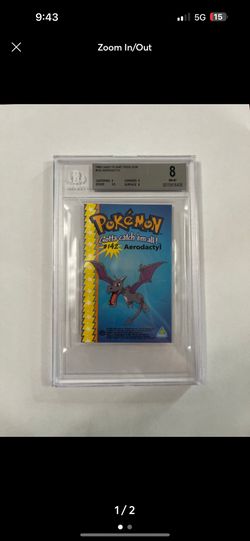 *** POP 1*** 1999 Candy Planet Puzzle card #142 aerodactyl BGS 8 Pokemon