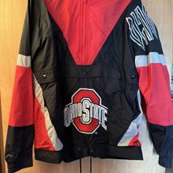 Ohio State Jacket Nutmeg Vintage Pullover Jacket Size Medium Great Shape! 