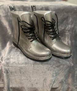 Michael Kors Glitter Combat Boot Size 8 