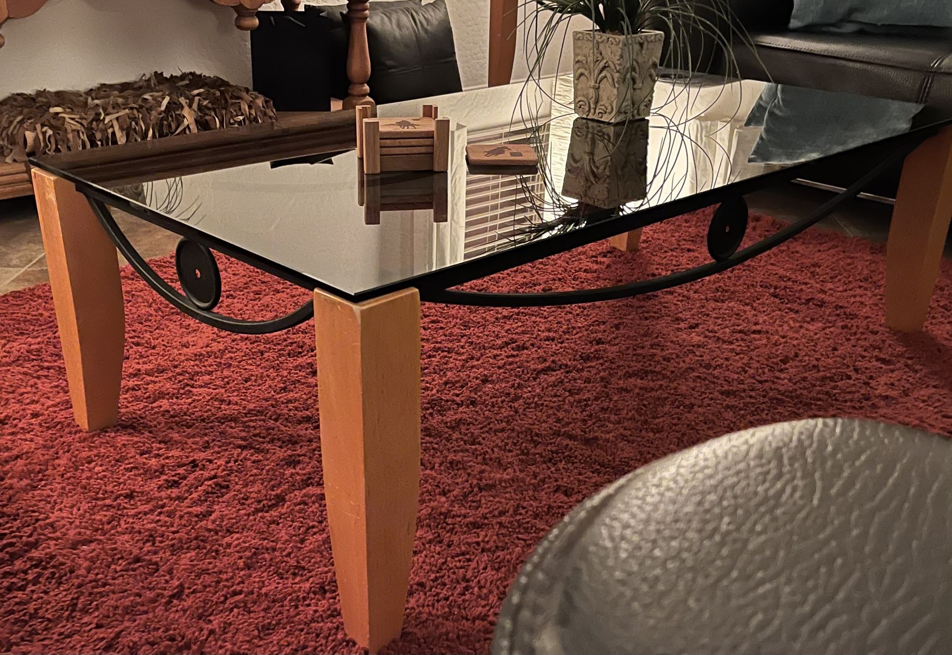 3 Piece Glass-top Table Set