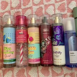 9 Bath & Body Works Fragrance Mists 