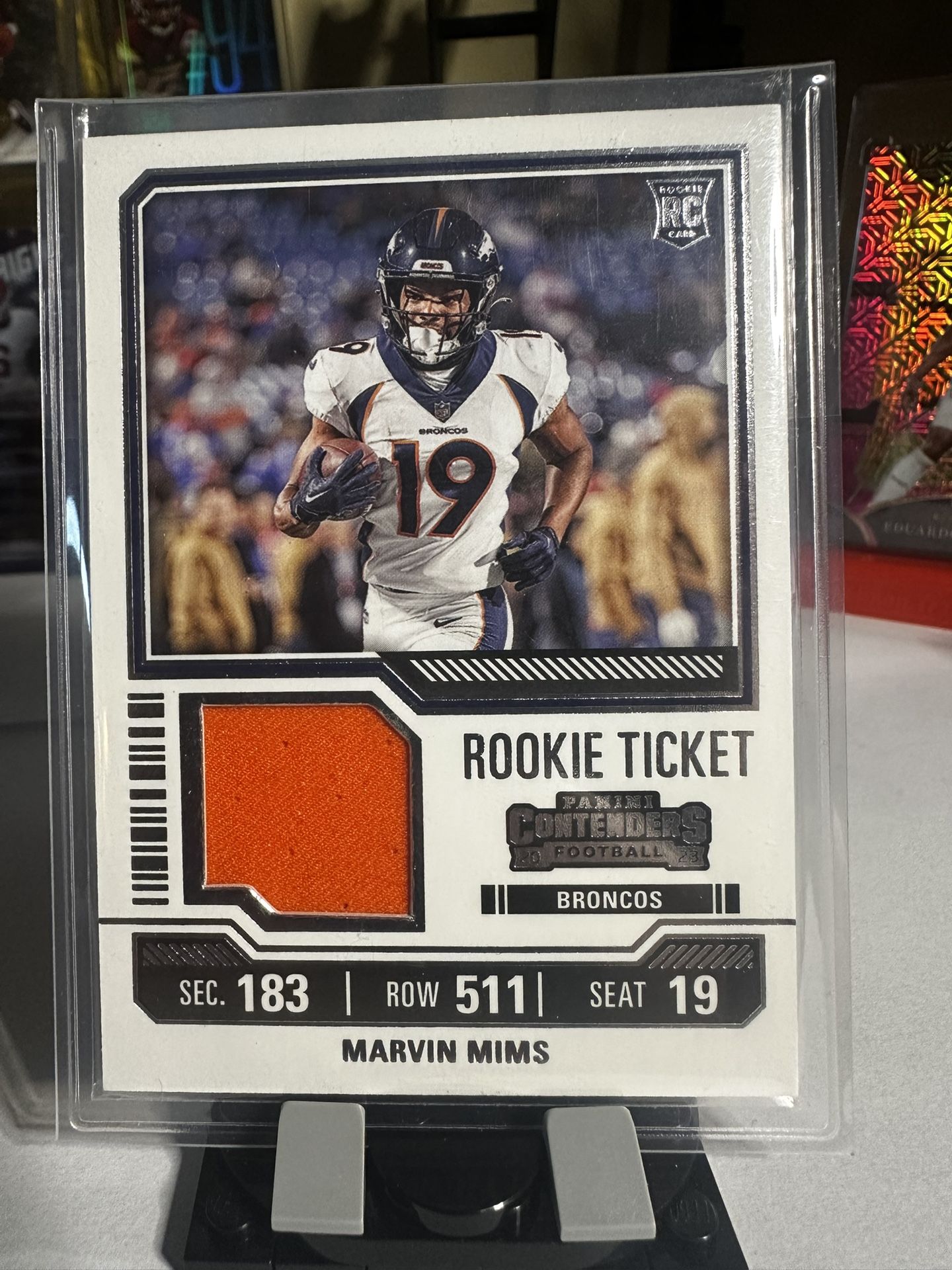Marvin Mims Jr Rookie Patch Card