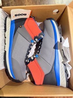 BOGS Men's Ankle Work & Safety Boots Gray Red Blue Black Lace-Up Round Toe