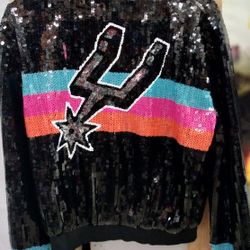 San Antonio Spurs Sequired Jacket, One Size Fits Most
