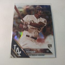 2016 Topps Chrome Corey Seager Sepia Refractor Rookie Baseball Card