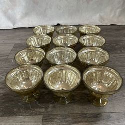 12  Gold Centerpiece Vases