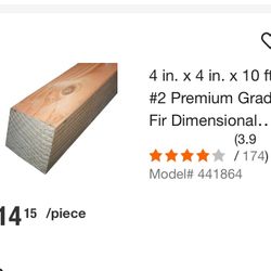 4 X4x 10 D/f  6 Pieces Straight 