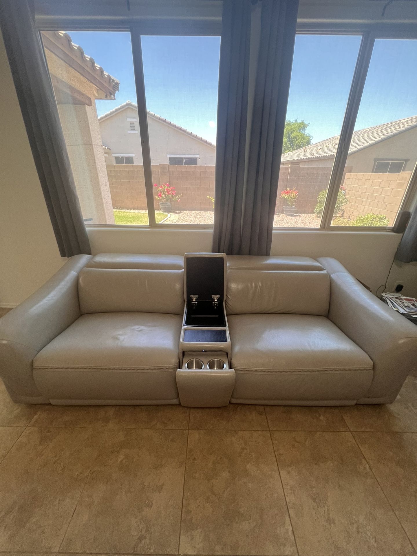 Reclining Couch And Center Console