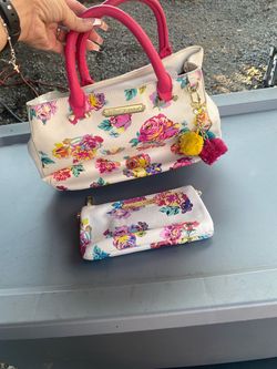 Betsey Johnson Floral Handbag and Wallet Set