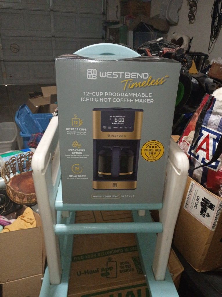 Westbend Timeless 12 Cup Programmable Iced & Hot Coffee Maker - NEW IN BOX