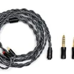 Linsoul Tripowin Noire 4 Core 24AWG OCC Upgraded HiFi Audio Cable with Detachable 3-in-1 2.5mm/3.5mm/4.4mm Plug for Audiophile Musician (0.78mm 2Pin)