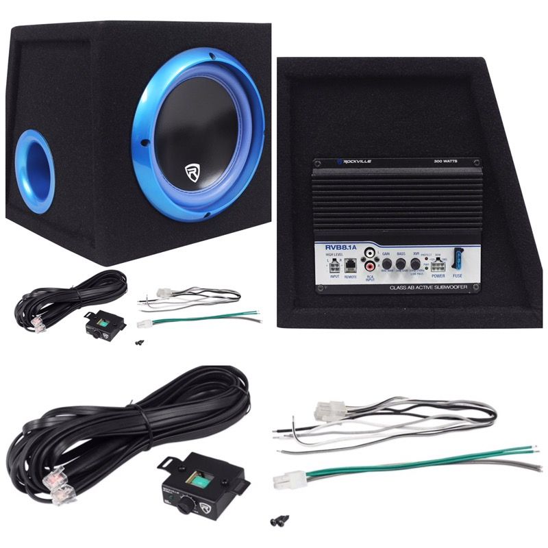 Rockville RVB8.1A Car Subwoofer w/ Built-in Amplifier