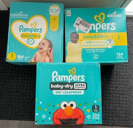 New XL boxes of size 1 pampers
