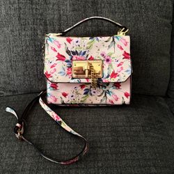 🌸 Floral ALDO Top-Handle Bag w Crossbody Strap & Gold Hardware