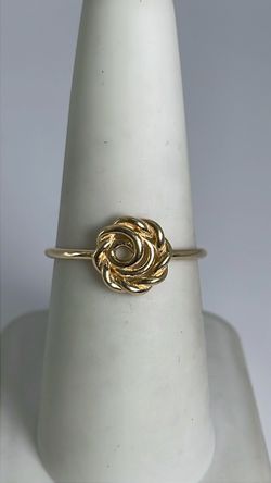 14k gold flower knot ring