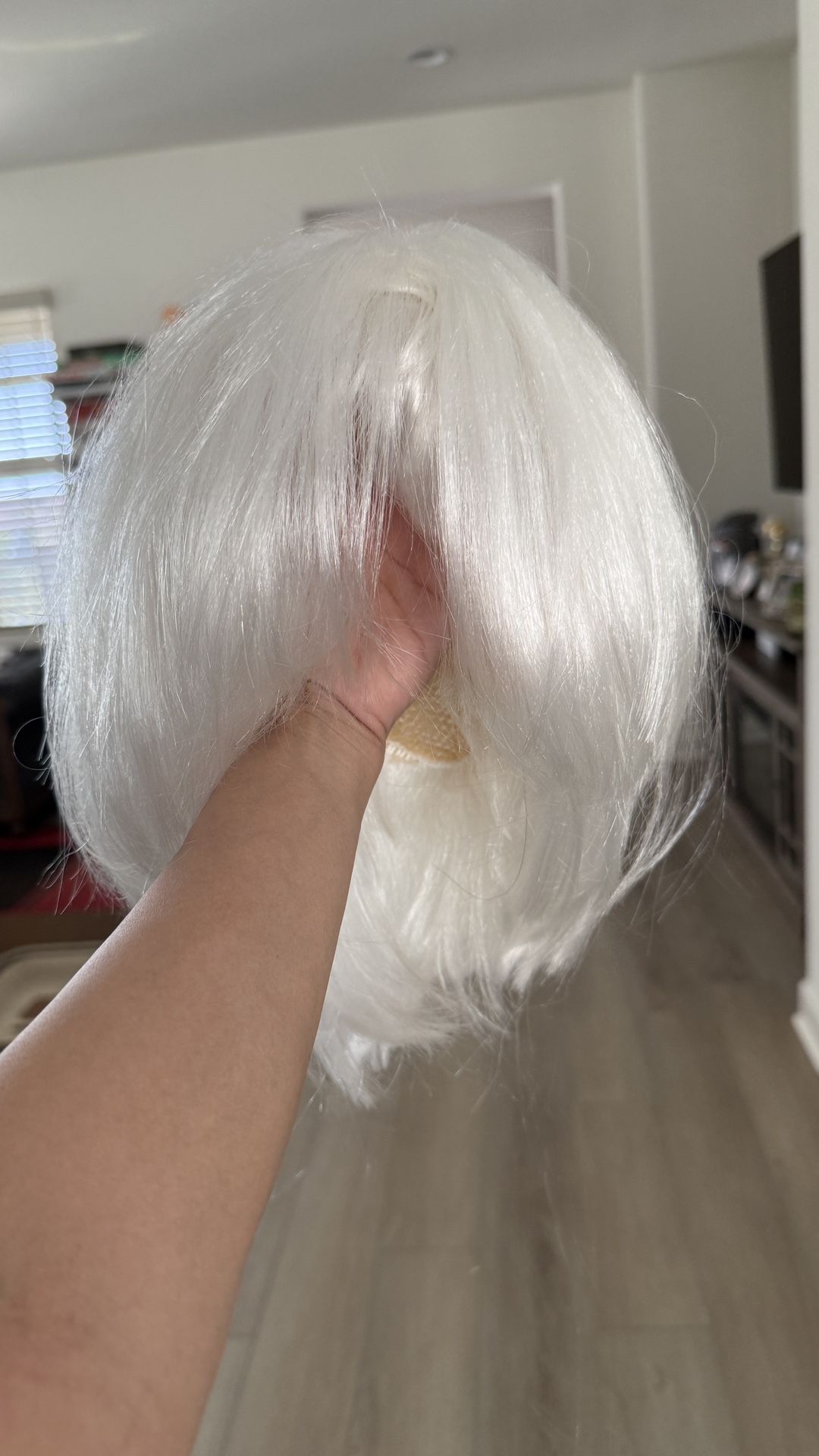White Bob Wig Halloween Costume