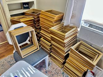 Large Lot of Gold Wood Picture Frames