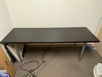Black Rectangular Office Table