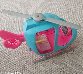Barbie Travel Helicopter Playset (Pink & Light Blue)