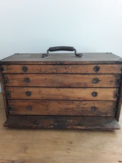 Antique Mechanic's Or Carpenter's Toolbox