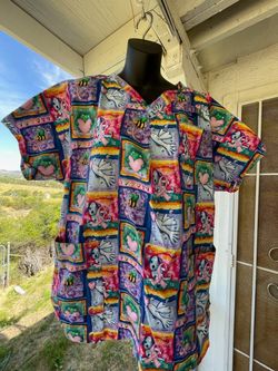 Women's Nursing Breast Cancer Uniform Top Size XL