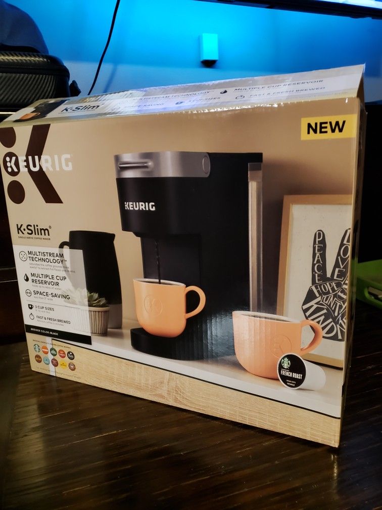 NEW Keurig K Slim Single Serve K Cup Pod Coffee Maker, Multistream