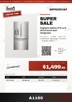Frigidaire GRFS2853AF French Door Refrigerator