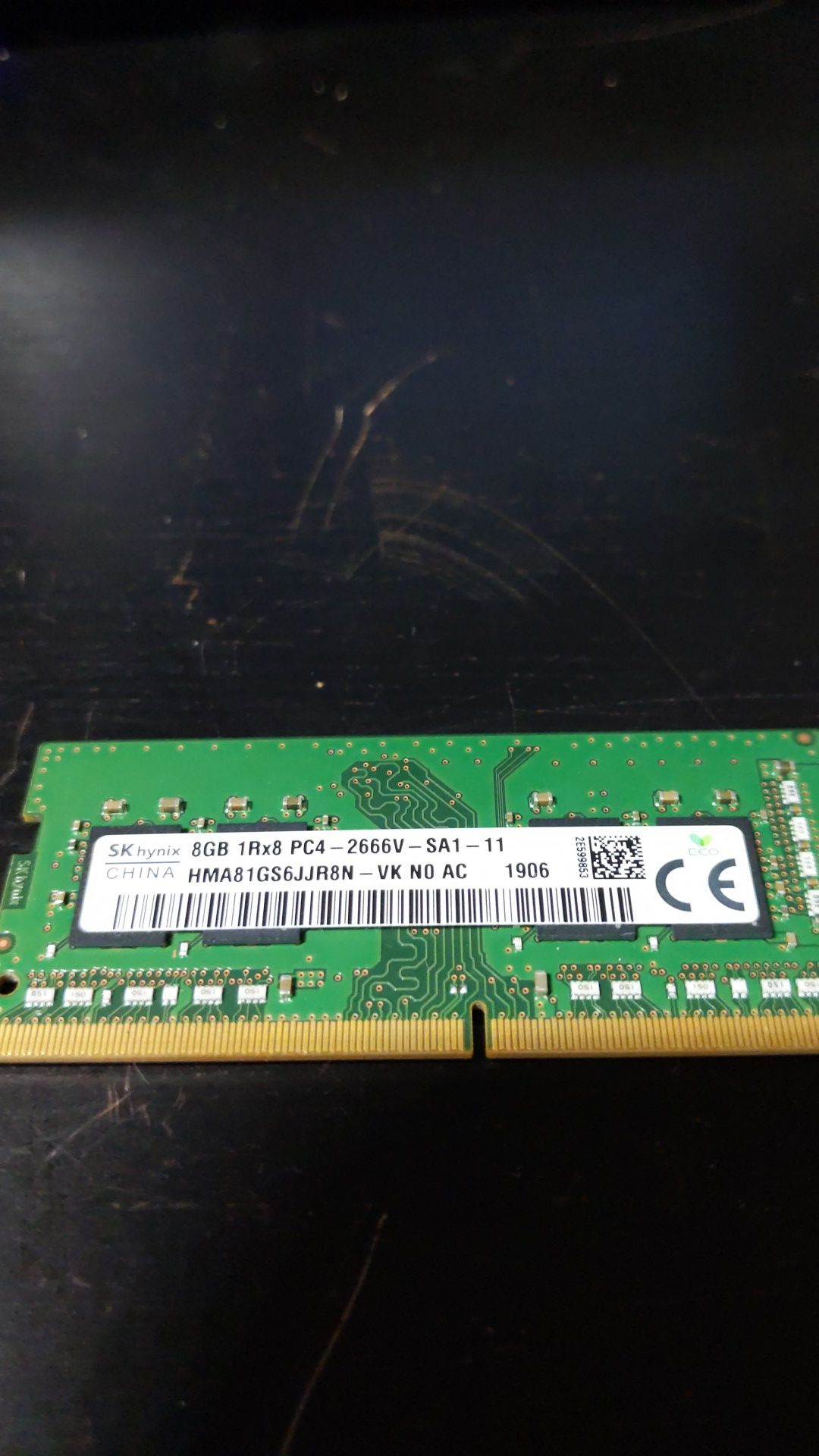 SK Hynix 8gb single ddr4 stick @ 2666mhz