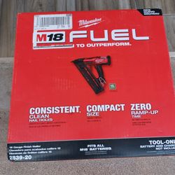 FINISH ANGLE NAILER 15GA MILWAUKEE TOOL ONLY 