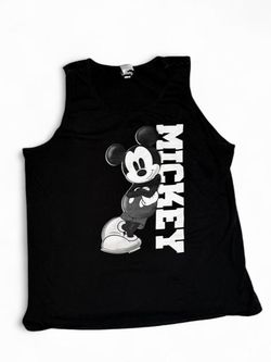 Y2K Vintage Disney Mickey Mouse Black Classic Tank Top Tee T-Shirt - Men's XL  #disney #mickeymouse        Tags: #emo #grunge band tee band t shirt to
