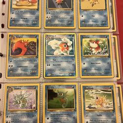 Binder Collection of 108 Vintage Pokemon Cards in Near Mint Condition