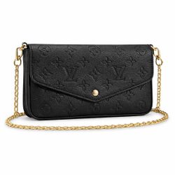 LOUIS VUITTON LV Felicie Pochette Chain Shoulder Bag Monogram Empreinte